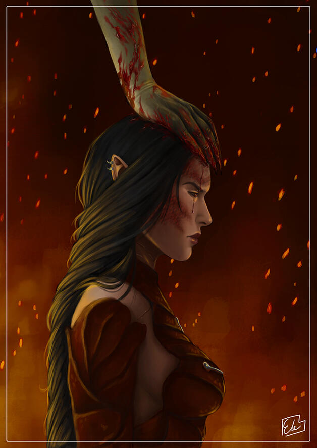 Fan Art of Dark Urge from Baldur's Gate III.
