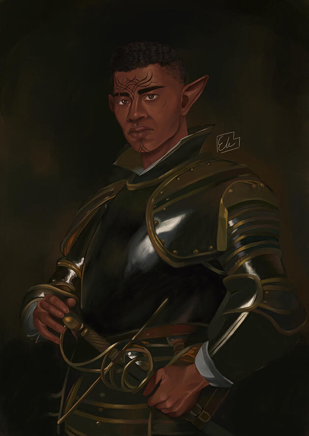 Fan Art of Davrin from Dragon Age: The Veilguard.